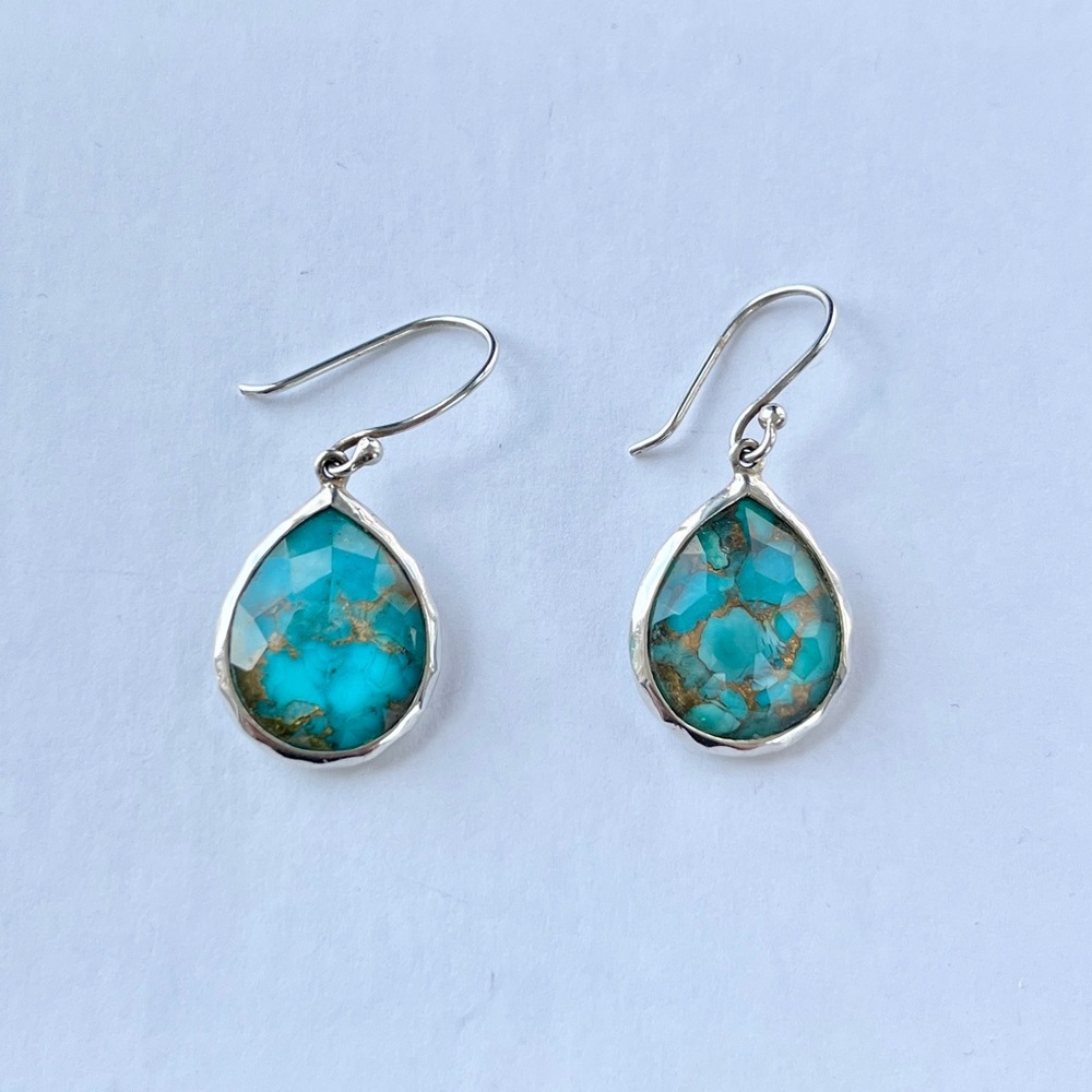 IPPOLITA Rock Candy® Bronze-Turquoise in Sterling Silver Drop Earrings